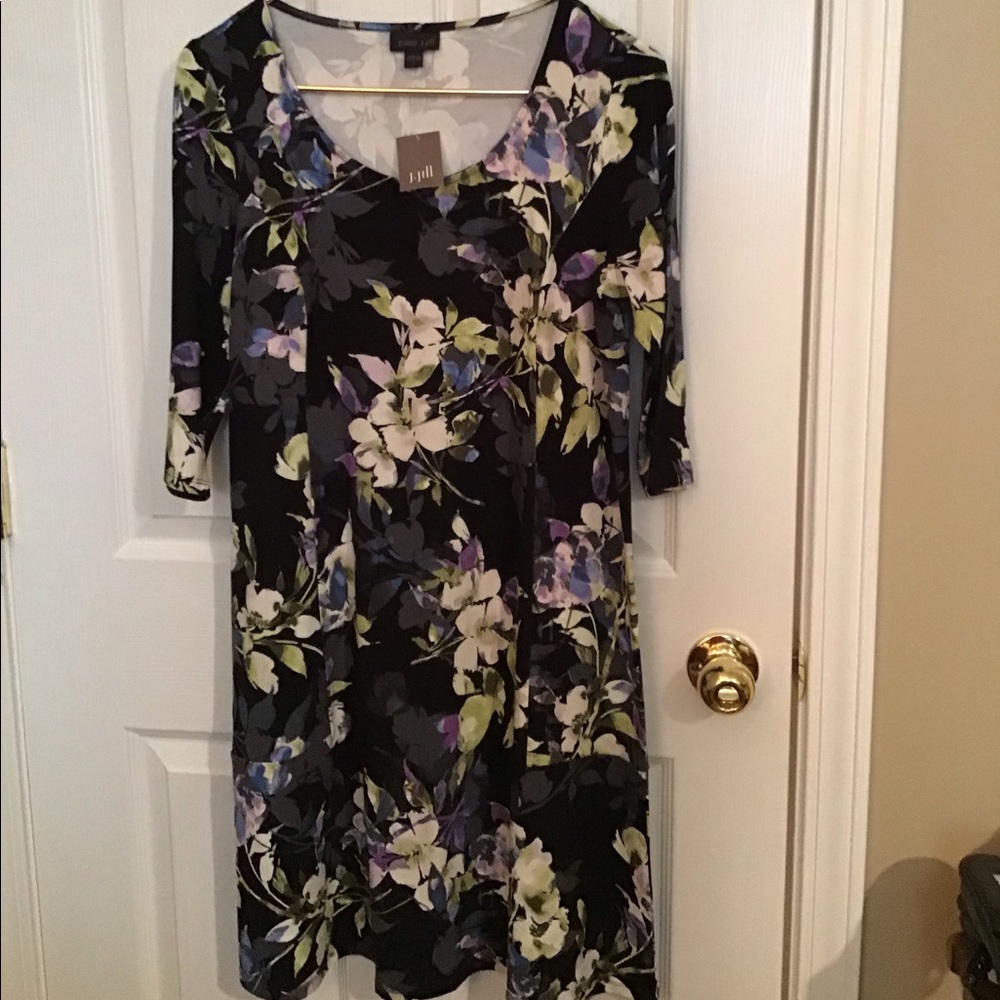 J Jill Floral Wearever Collection Dress